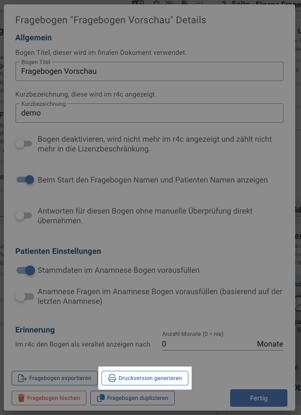 Druck starten