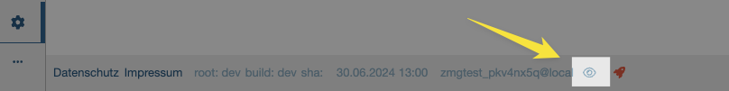 Footer mit Auge