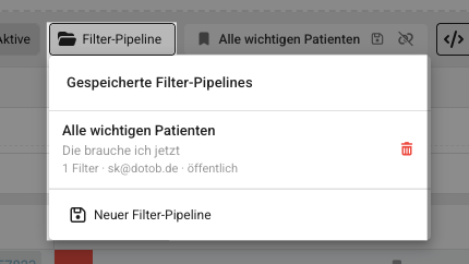 Gespeicherte Filter